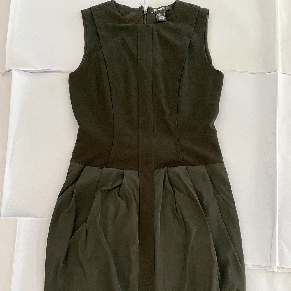 Premonition Little Black Dress Sleeveless Mixed Media Cocktail Party Size 8